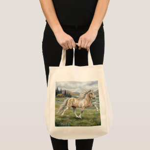 Tote Bag Aquarelle Jument islandaise Pinto charismatique
