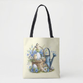 Tote Bag Aquarelle Lapin de Pâques Personnalisé (Devant)