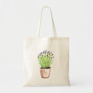 Tote Bag Aquarelle Lavande Fleurs herbes plante rustique