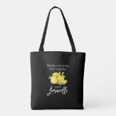 Tote Bag Aquarelle Lemons Brush Script Limoncello Noir (Dos)