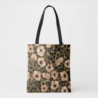 Tote Bag Aquarelle léopard floral : Motif sans fin