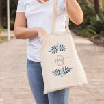 Tote Bag Aquarelle Lilac Floral Monogramme<br><div class="desc">Aquarelle Floral Monogramme design.</div>