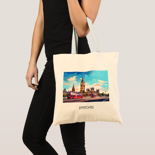 Tote Bag Aquarelle Londres (Devant (produit))