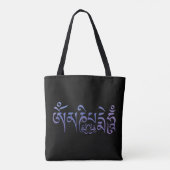 Tote Bag Aquarelle mantra violet (Dos)