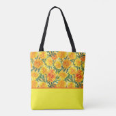 Tote Bag Aquarelle Marigolds jaune et orange, Bloc de coule (Dos)