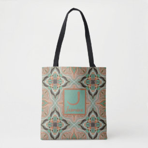 Tote Bag Aquarelle Marocaine Pastel Floral Tot Personnalisé
