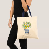 Tote Bag Aquarelle Méditerranéenne Citron (Devant (produit))