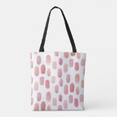 Tote Bag Aquarelle mignon rose motif de trait de brosse (Dos)
