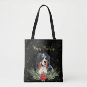 Tote Bag Aquarelle mignonne chien de joyeux Howlidays (Devant)
