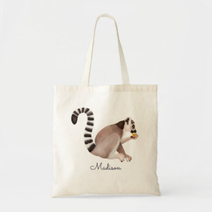 Tote Bag Aquarelle mignonne Madagascar Lemur Personnalisé