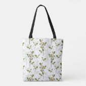 Tote Bag Aquarelle Mistletoe Motif sans couture Monogramme (Dos)