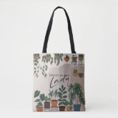 Tote Bag Aquarelle moderne Crazy Plante Lady Houseplant (Devant)