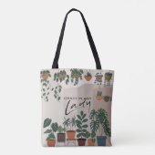 Tote Bag Aquarelle moderne Crazy Plante Lady Houseplant (Dos)
