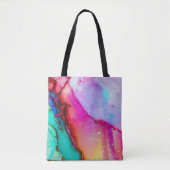 Tote Bag Aquarelle moderne en marbre Abstrait (Devant)