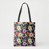 Tote Bag Aquarelle moderne Florale FleurS botanique (Devant)