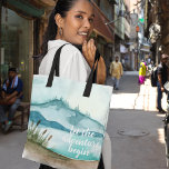 Tote Bag Aquarelle moderne Nature Commençons l'aventure<br><div class="desc">Aquarelle moderne Nature Commençons l'aventure</div>