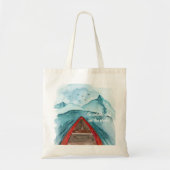 Tote Bag Aquarelle Moderne Nature Voir La Devis Mondiale (Devant)