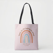 Tote Bag Aquarelle moderne Rainbow Teacher Merci - (Devant)