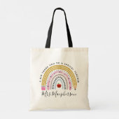 Tote Bag Aquarelle moderne Rainbow Teacher Merci Cadeau (Dos)
