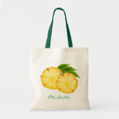 Tote Bag Aquarelle monogramme Aiguille tropicale découpée (Devant)