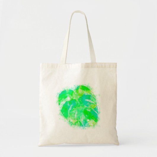 Tote Bag Aquarelle Monstera (Devant)