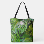 Tote Bag Aquarelle Monstera Aloha Hawaiian Beach Bag (Dos)