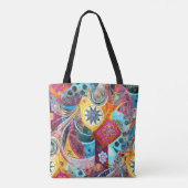 Tote Bag Aquarelle Motif de Bohême (Dos)
