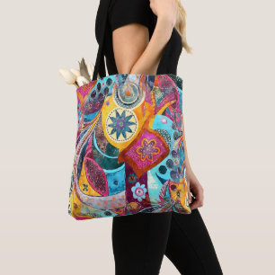 Tote Bag Aquarelle Motif de Bohême