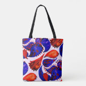 Tote Bag Aquarelle motif sans couture avec cachemire. Abstr (Dos)