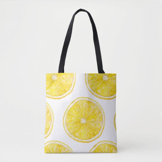 Tote Bag Aquarelle motif transparent avec tranche mûre (Devant)