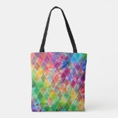 Tote Bag Aquarelle Neon Tie Dye Jacquard Arlequin (Dos)