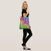 Tote Bag Aquarelle Neon Tie Dye Jacquard Arlequin (Sur le modèle)