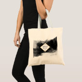 Tote Bag Aquarelle noire noire orpheline (Devant (produit))
