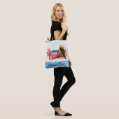 Tote Bag Aquarelle Nom Plage Mermaid Africain Américain (Sur le modèle)