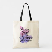 Tote Bag Aquarelle N'Oubliez Jamais La Différence Retraite (Dos)