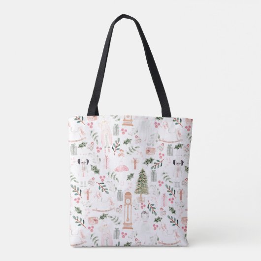 Tote Bag Aquarelle Nutcracker Holiday (Dos)