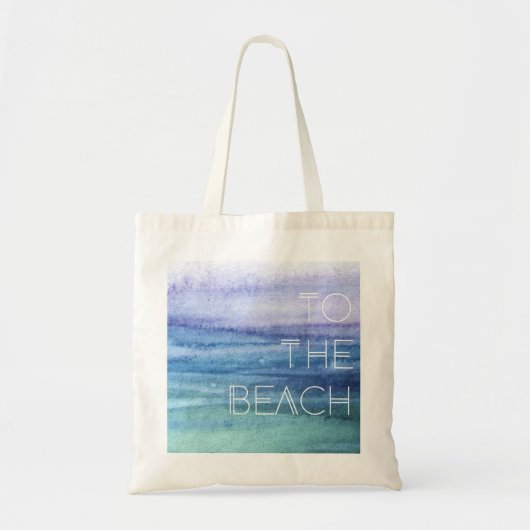 Tote Bag Aquarelle Ocean Waves tons bleu (Devant)