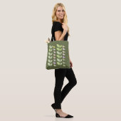 Tote Bag Aquarelle Oiseaux et Feuilles (Sur le modèle)