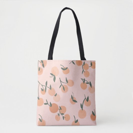 Tote Bag Aquarelle orange fruits sans couture motif (Devant)