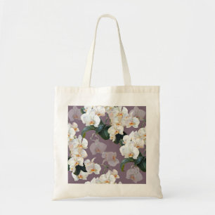 Tote Bag Aquarelle orchidée lavande foncée.