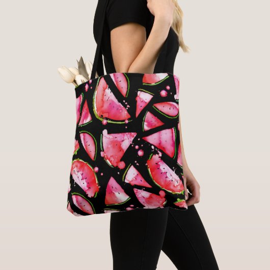 Tote Bag Aquarelle Pastèque 2 (De près)