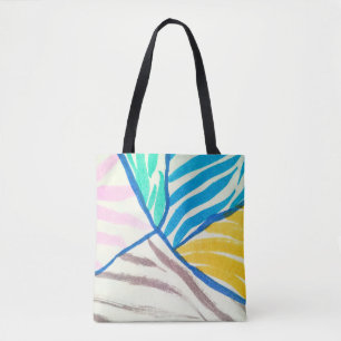 Tote Bag Aquarelle patchwork : style de peinture sale.