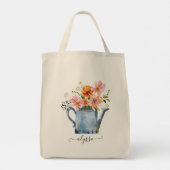 Tote Bag Aquarelle peinte à la main Floral (Dos)