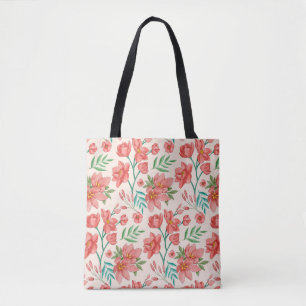 Tote Bag Aquarelle peinte à la main Motif floral-54098