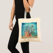 Tote Bag Aquarelle peinte de coraux de mer (Devant (produit))