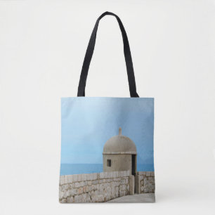 Tote Bag Aquarelle peinture de la muraille de Dubrovnik