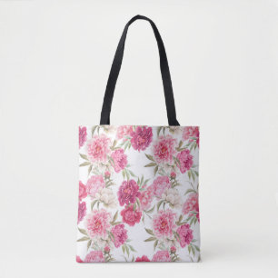 Tote Bag Aquarelle Peoné rose : Élégance florale