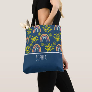 Tote Bag Aquarelle personnalisée Bohème fantaisiste Arc-en-