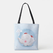 Tote Bag Aquarelle personnalisée Teacup Elephant (Dos)