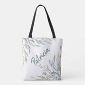 Tote Bag Aquarelle personnalisée Verdure Mère de la mariée (Dos)